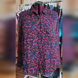 Torrid Leopard Print Button Down Blouse